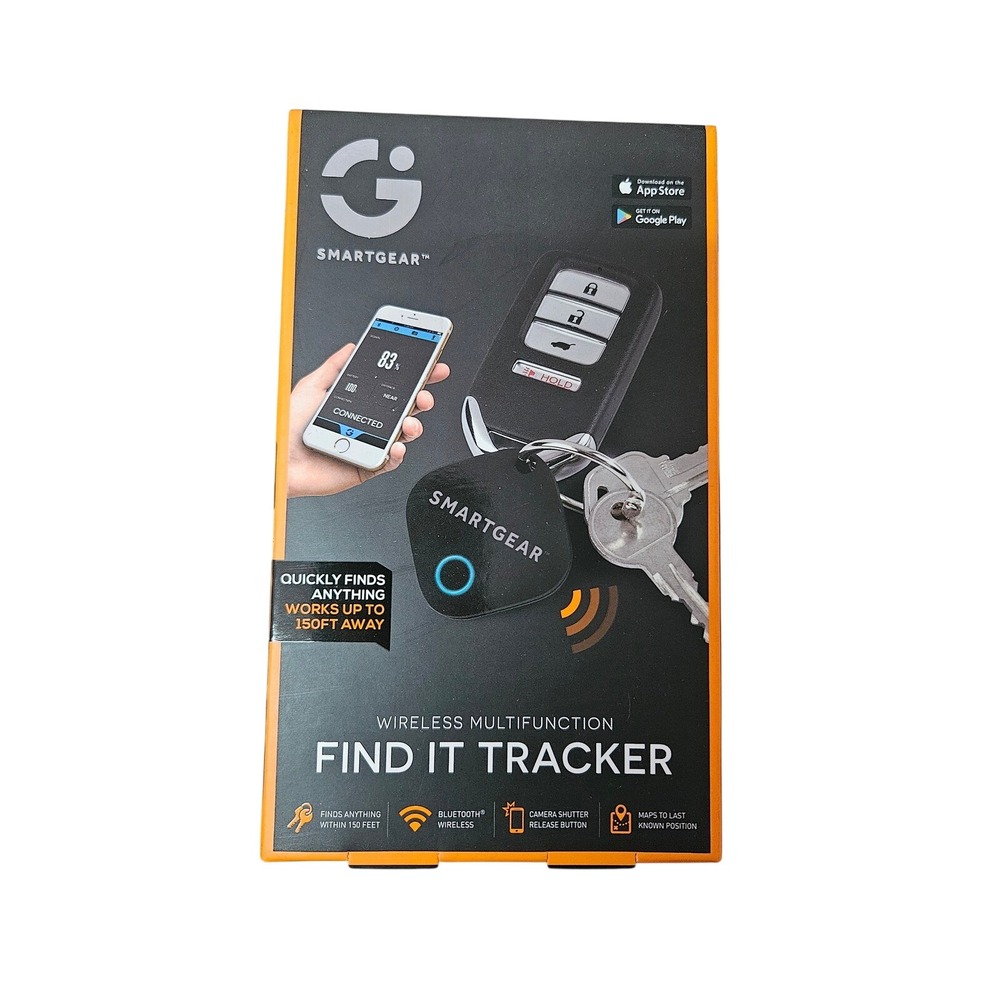 SmartGear Wireless Multifunction Find It Tracker Bluetooth Black STG-6340-KB NEW